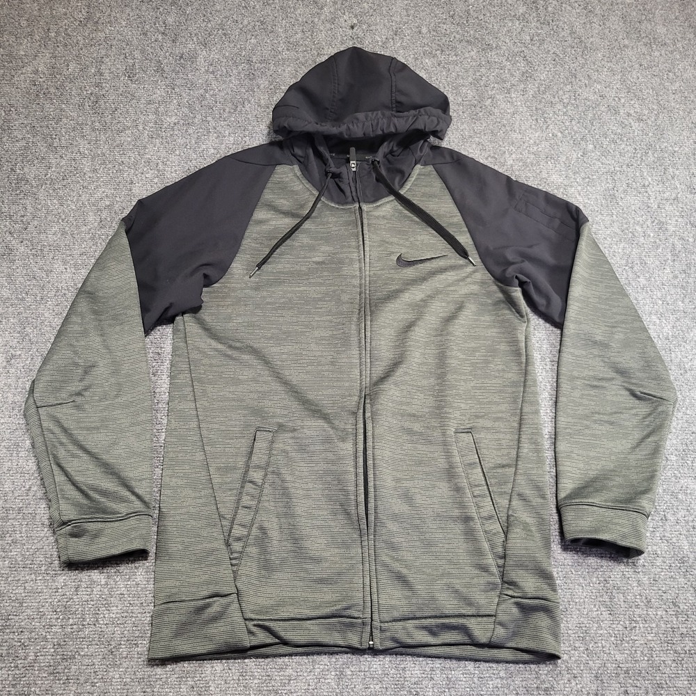 Nike Dri-FIT Gray Fleece Full-Zip Hoodie Sweatshirt (BV2676-011) Men's Sz Small